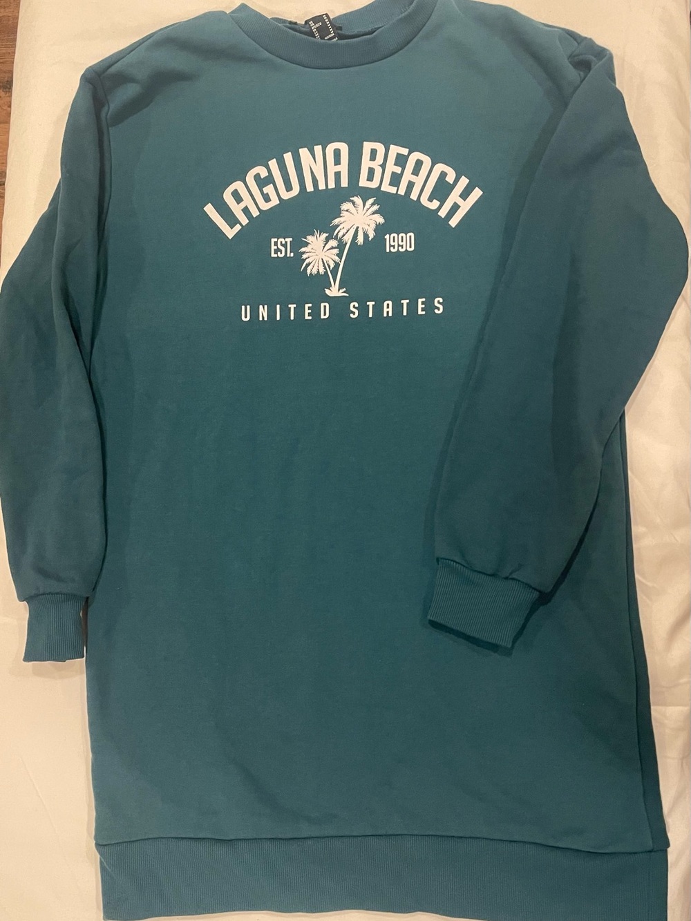 Laguna Beach United States Teal Crewneck Sweatshirt dress